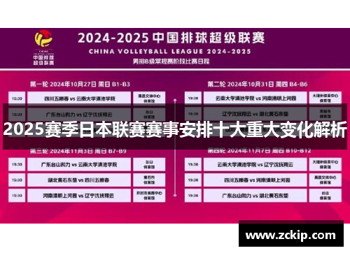 2025赛季日本联赛赛事安排十大重大变化解析