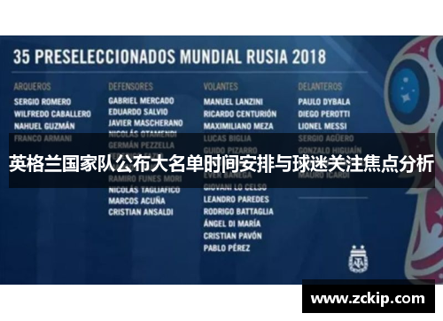英格兰国家队公布大名单时间安排与球迷关注焦点分析